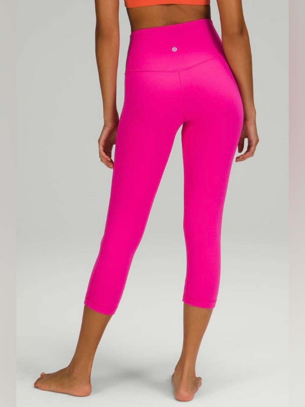 Lululemon NWT Align High Rise Crop 21” Sonic Pink Leggings Size 8
